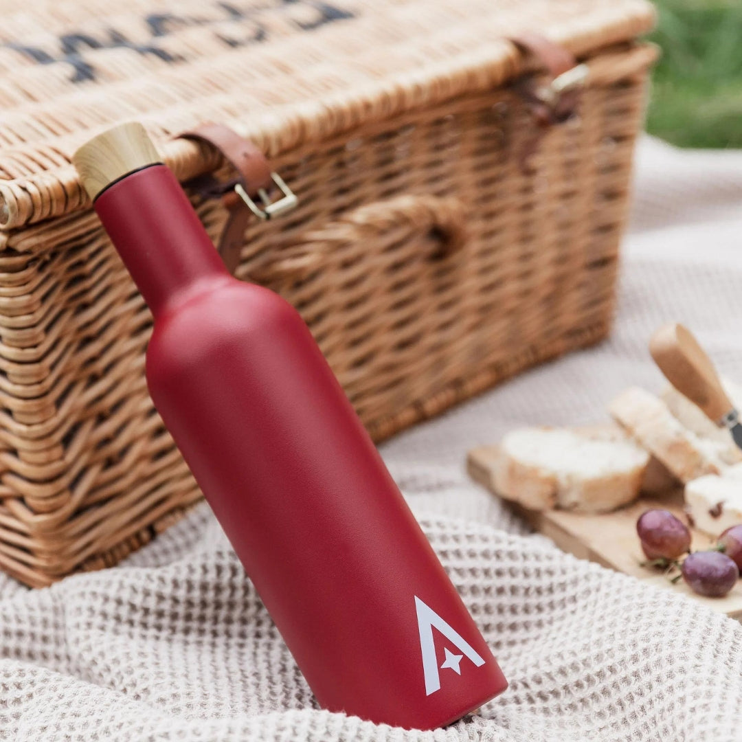 Fab Gifts | Insulated Travel Wine Bottle Red by Weirs of Baggot Street
