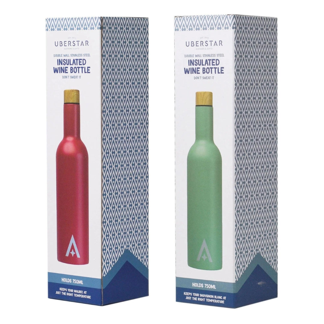 Fab Gifts | Insulated Travel Wine Bottle Red by Weirs of Baggot Street