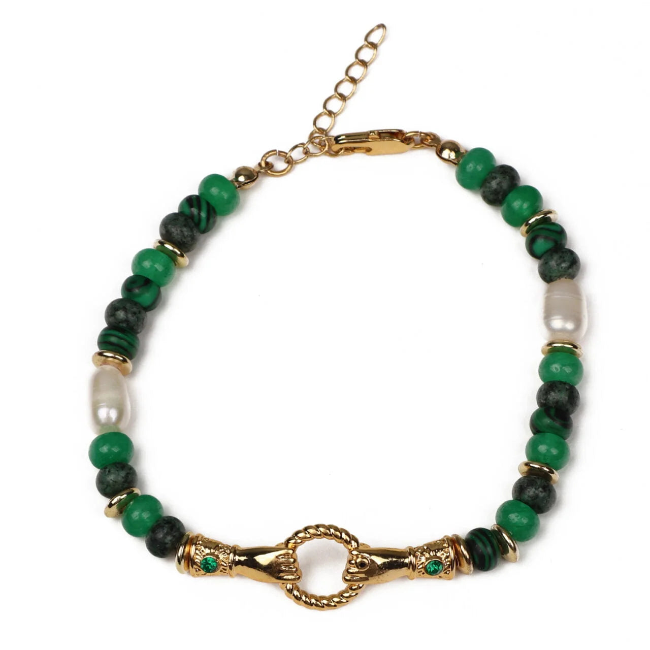 Fab Gifts | Jewellery Bracelet Hands Green by Weirs of Baggot Street