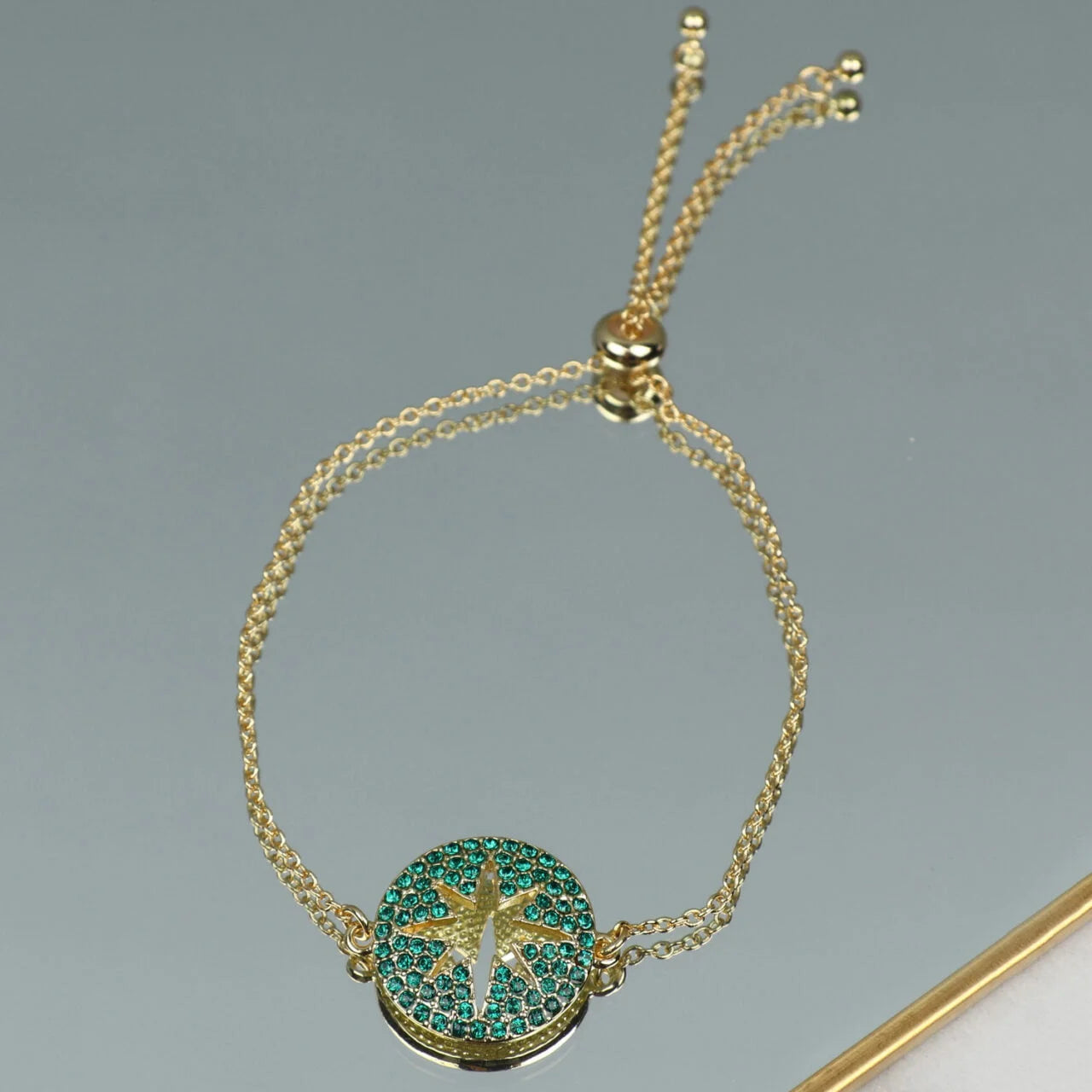 Fab Gifts | Jewellery Bracelet Star Burst Green by Weirs of Baggot Street
