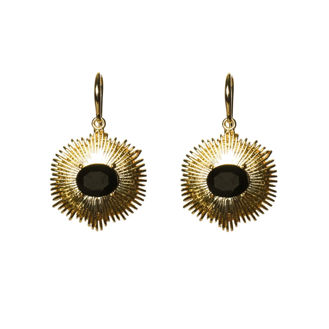 Fab Gifts | Jewellery Earring S Sunburst Black by Weirs of Baggot Street