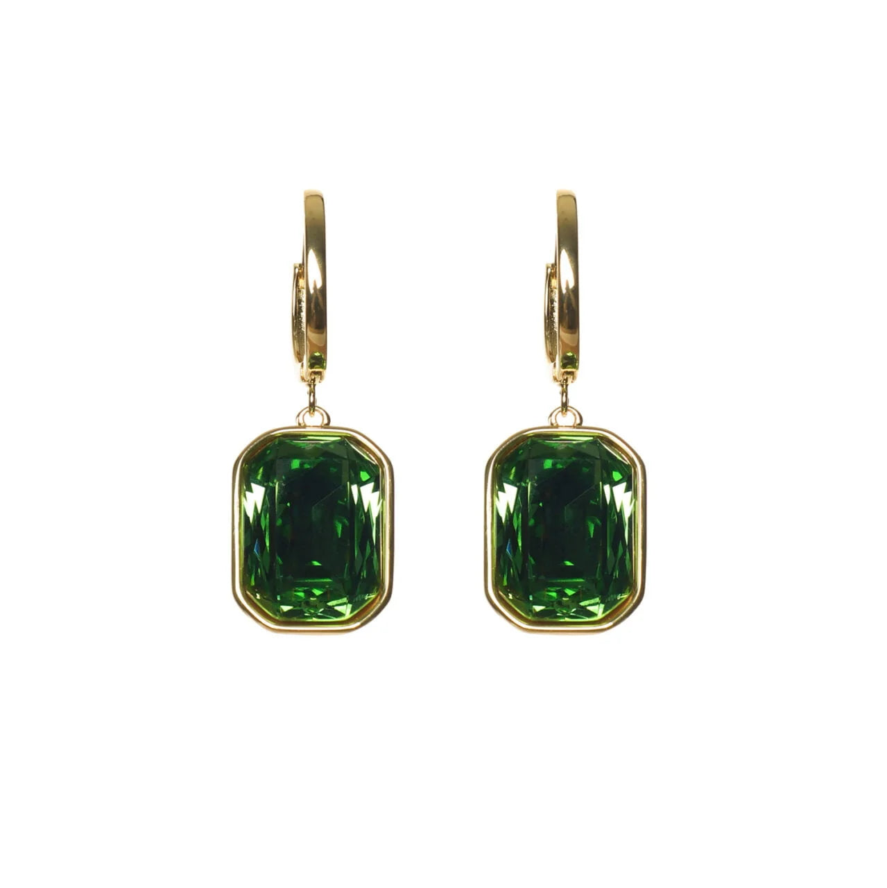 Fab Gifts | Jewellery Earrings Crystal Drop Green by Weirs of Baggot Street