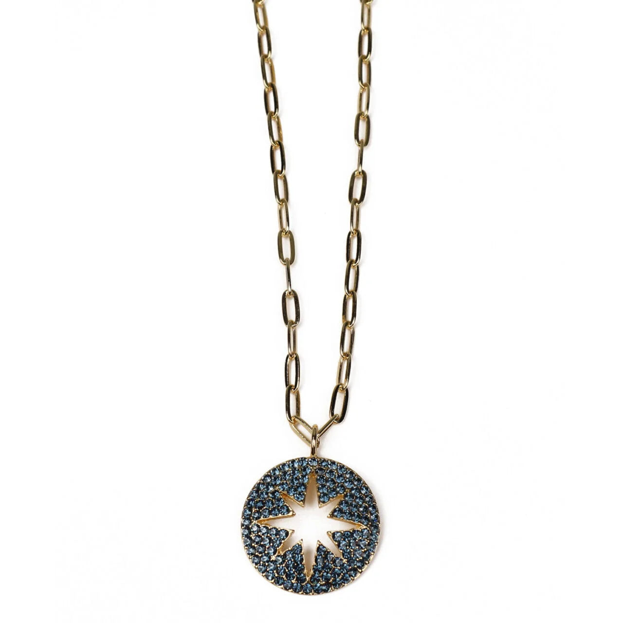 Fab Gifts | Jewellery Necklace Star Burst Navy by Weirs of Baggot Street
