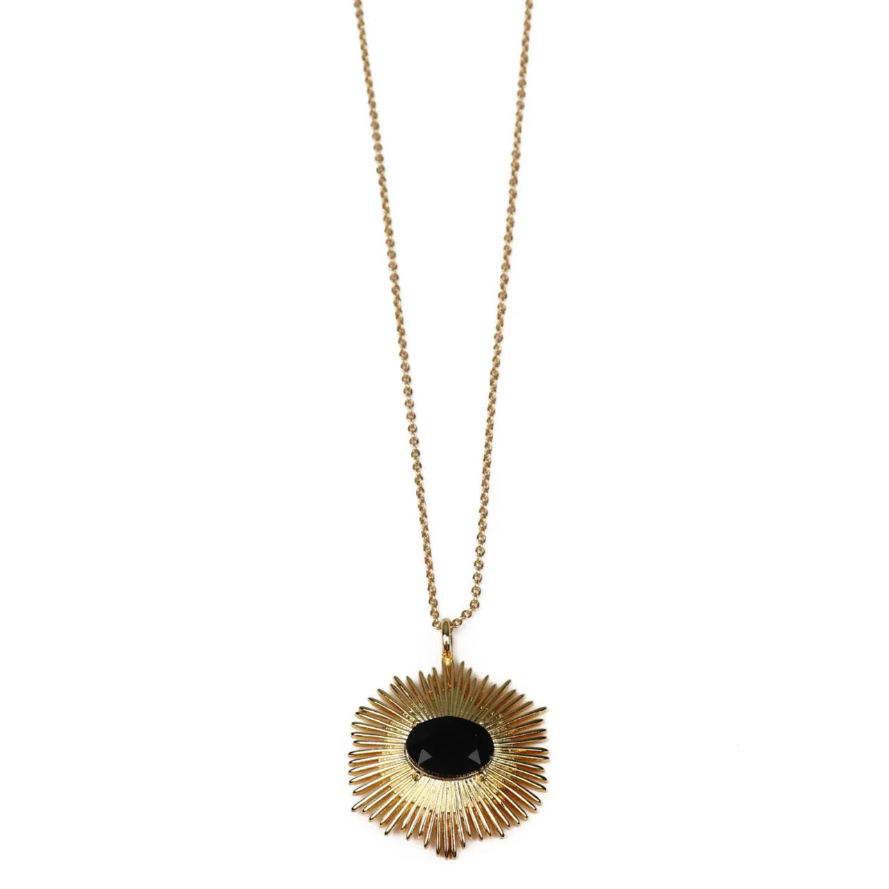 Fab Gifts | Jewellery Necklace Sun Burst Black by Weirs of Baggot Street