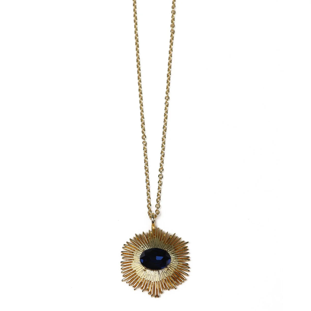 Fab Gifts | Jewellery Necklace Sunburst Navy by Weirs of Baggot Street