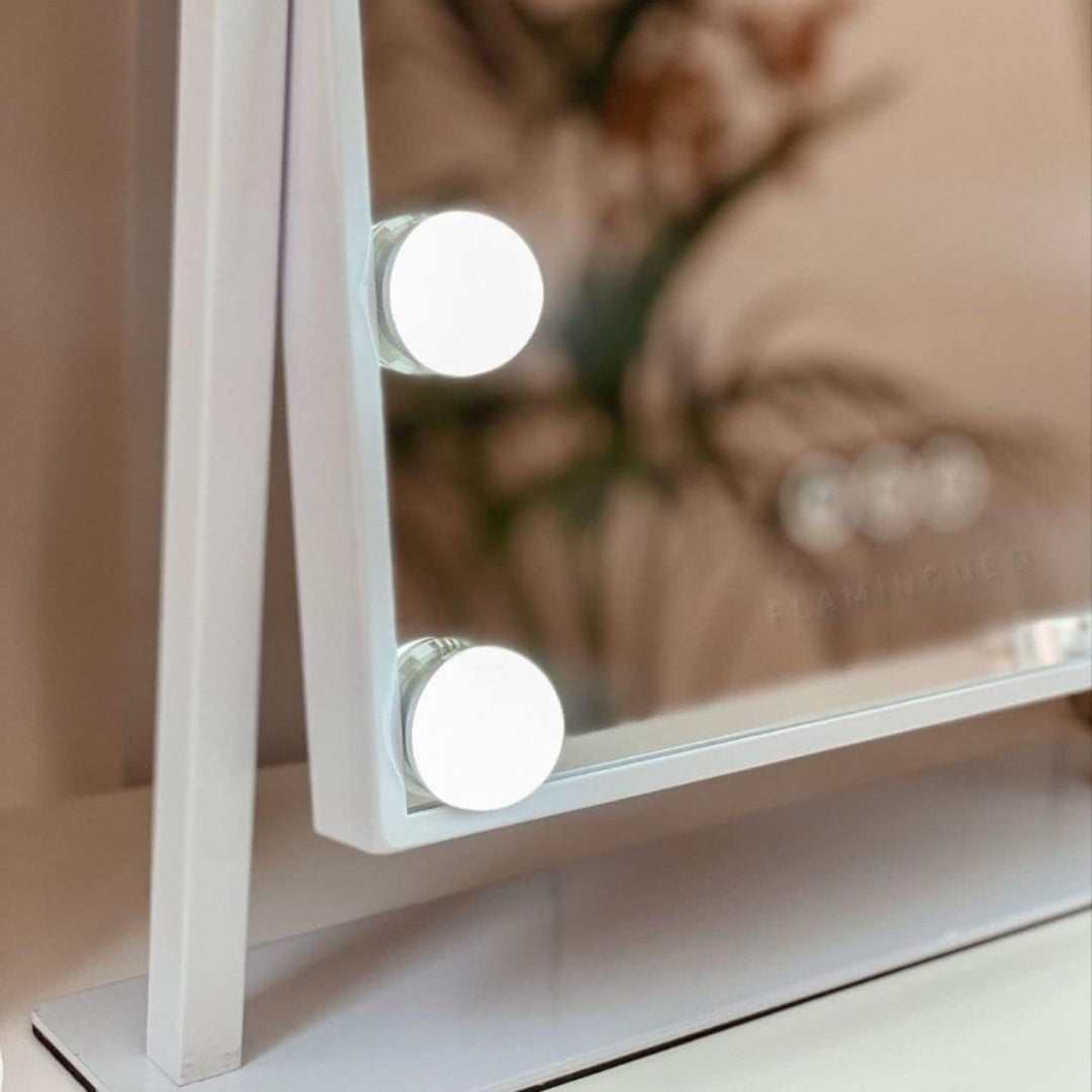 Fab Gifts | Khloe Mirror with 12 Hollywood LED lights by Weirs of Baggot Street