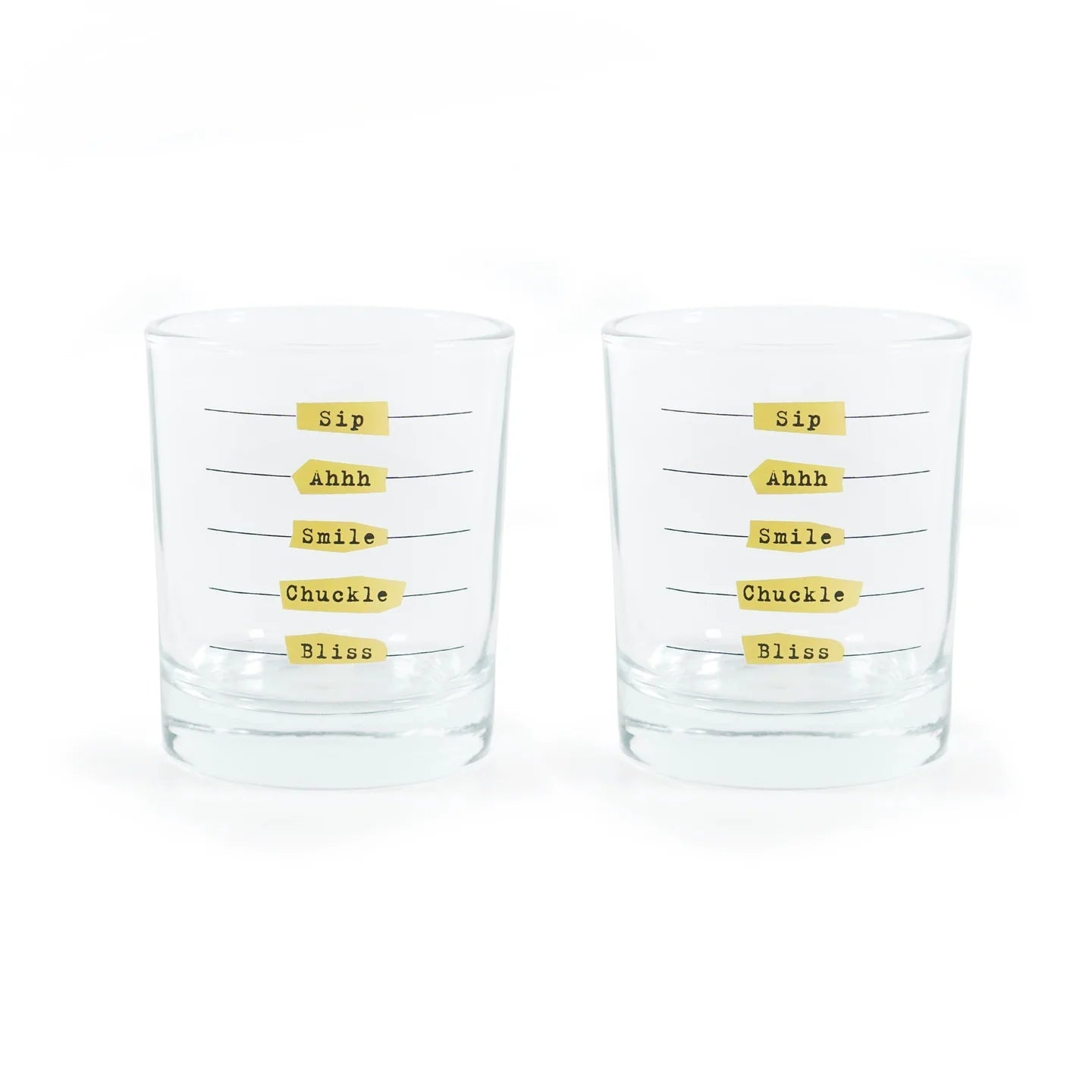 Fab Gifts | Kikkerland Five Stages To Happiness Glasses by Weirs of Baggot Street
