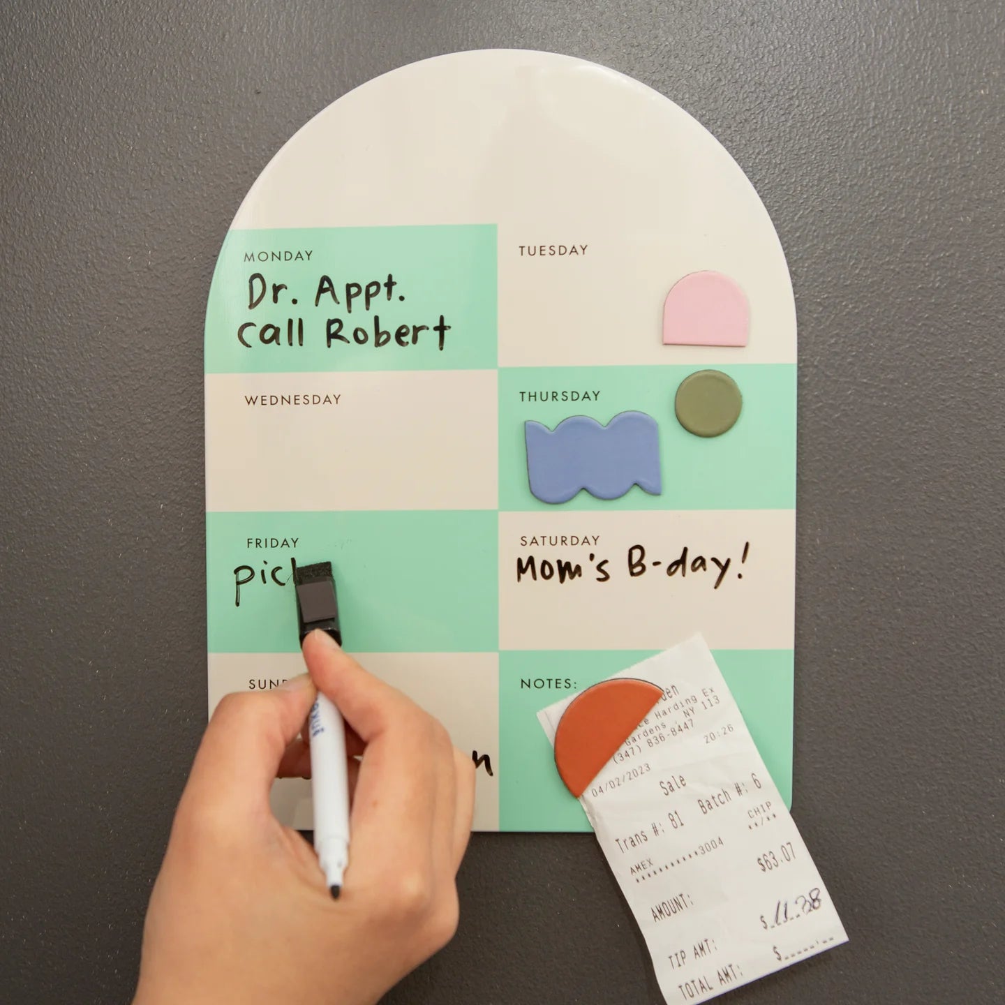 Fab Gifts | Kikkerland Magnetic Dry Erase Weekly Memo Board by Weirs of Baggot Street