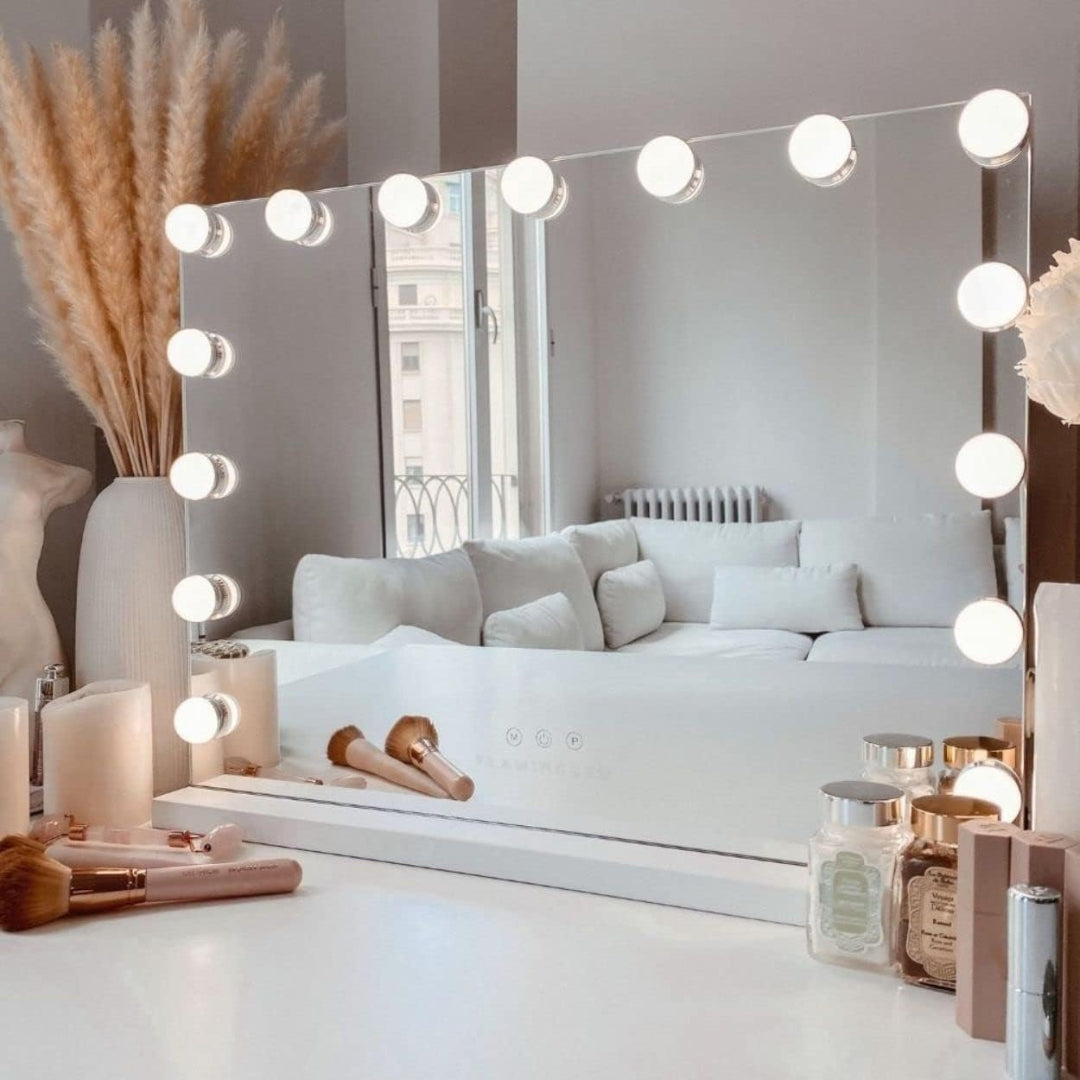 Fab Gifts | Kim Mirror with 15 Hollywood LED lights by Weirs of Baggot Street