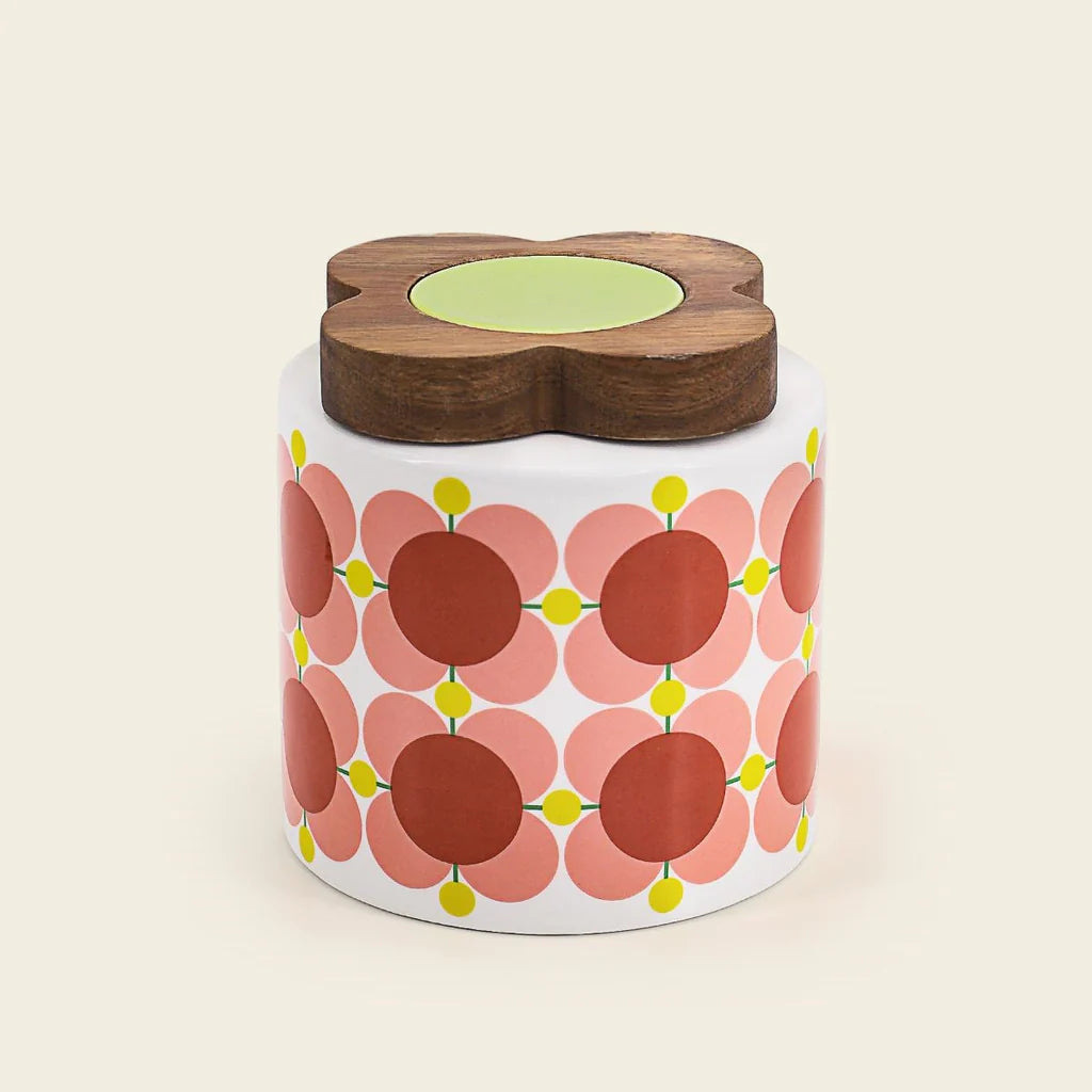 Fab Gifts | Orla Kiely Atomic Flower Bubblegum Storage Jar 1.1L by Weirs of Baggot Street