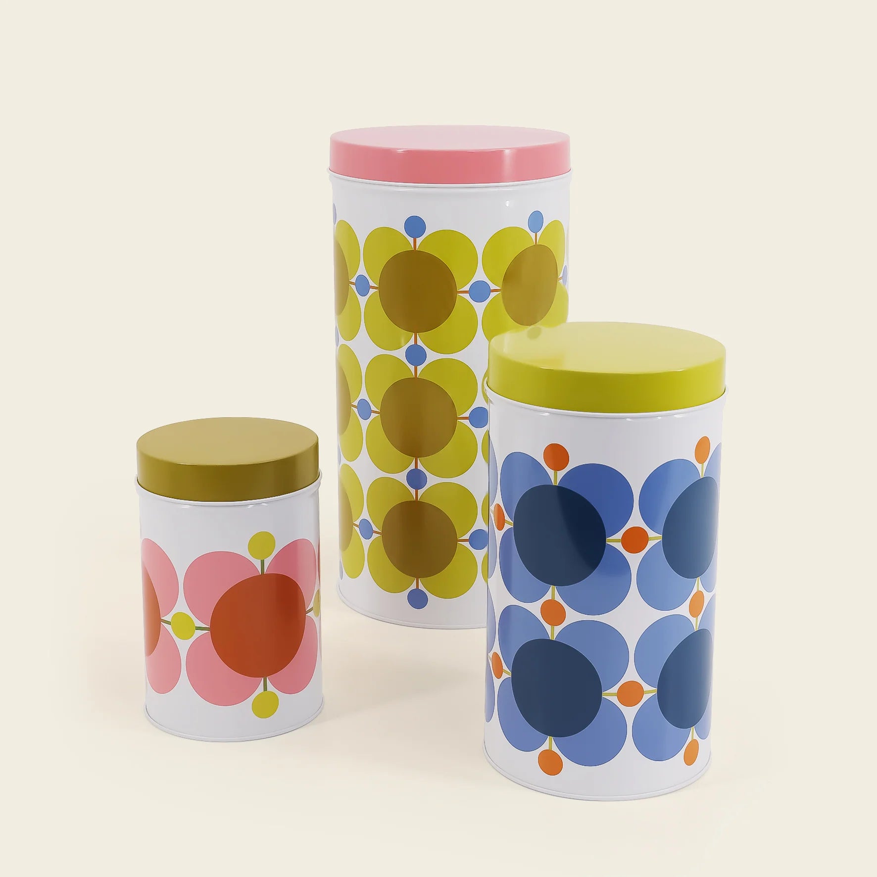 Fab Gifts | Orla Kiely Atomic Flower Nesting Cake Tins Set Of 3 by Weirs of Baggot Street