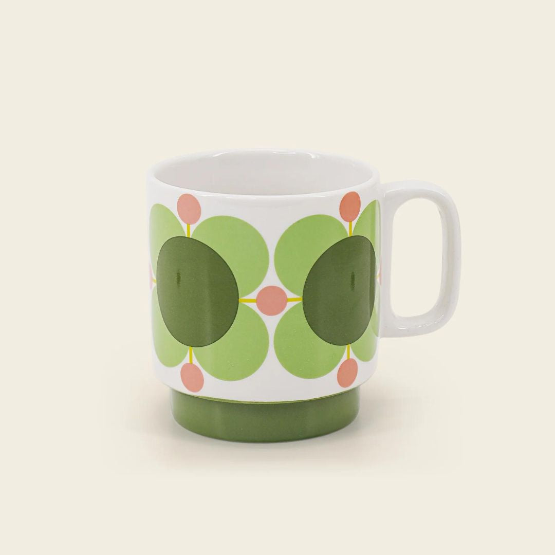 Fab Gifts | Orla Kiely Atomic Flower Stacking Mugs Set of 4 by Weirs of Baggot Street
