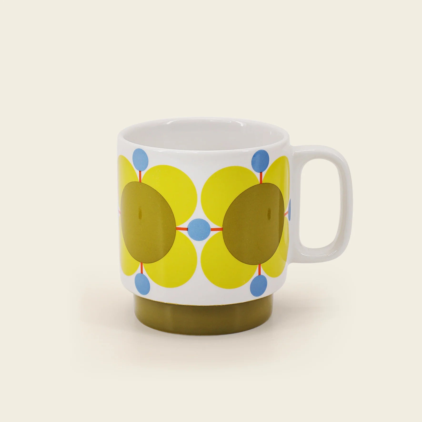 Fab Gifts | Orla Kiely Atomic Flower Stacking Mugs Set of 6 by Weirs of Baggot Street