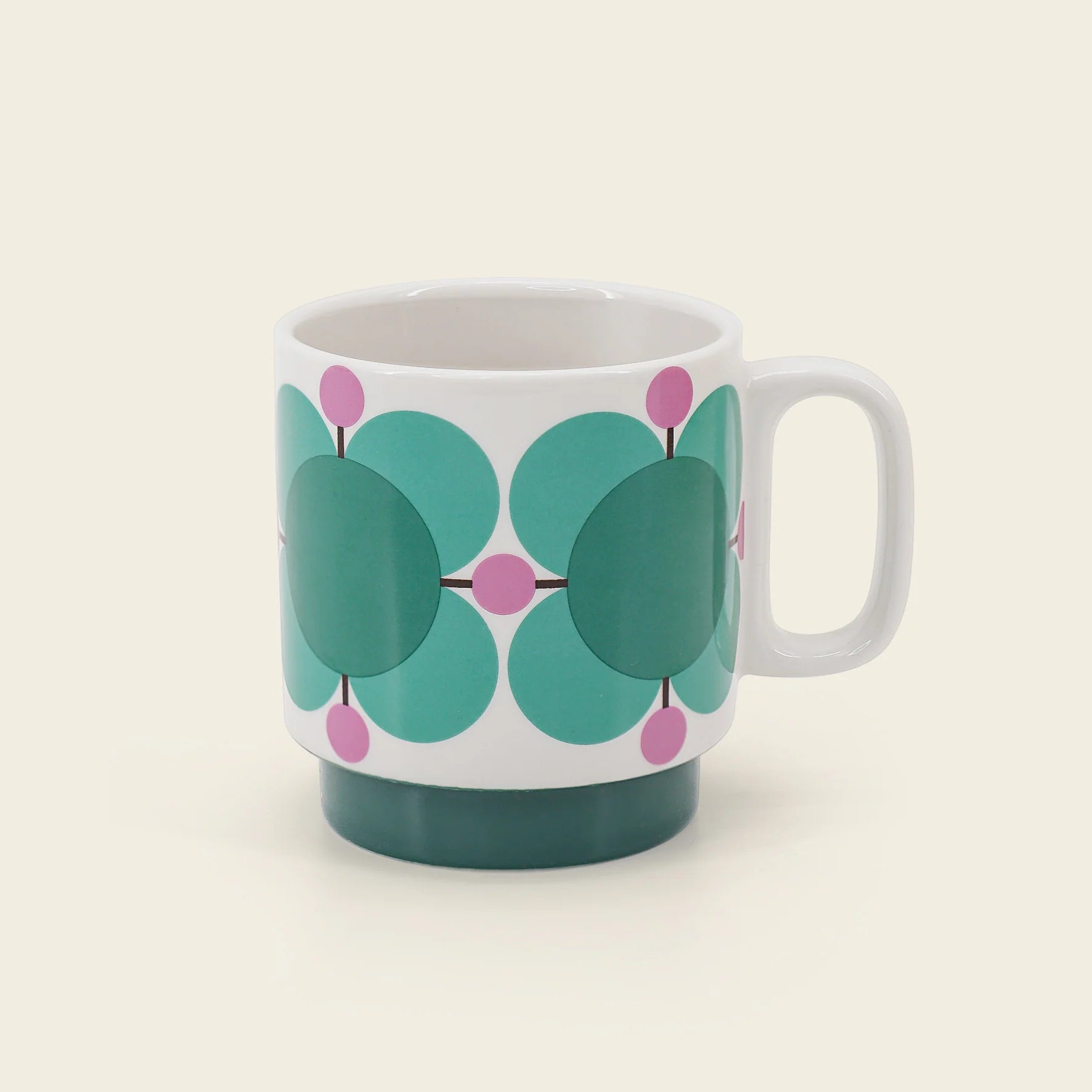 Fab Gifts | Orla Kiely Atomic Flower Stacking Mugs Set of 6 by Weirs of Baggot Street