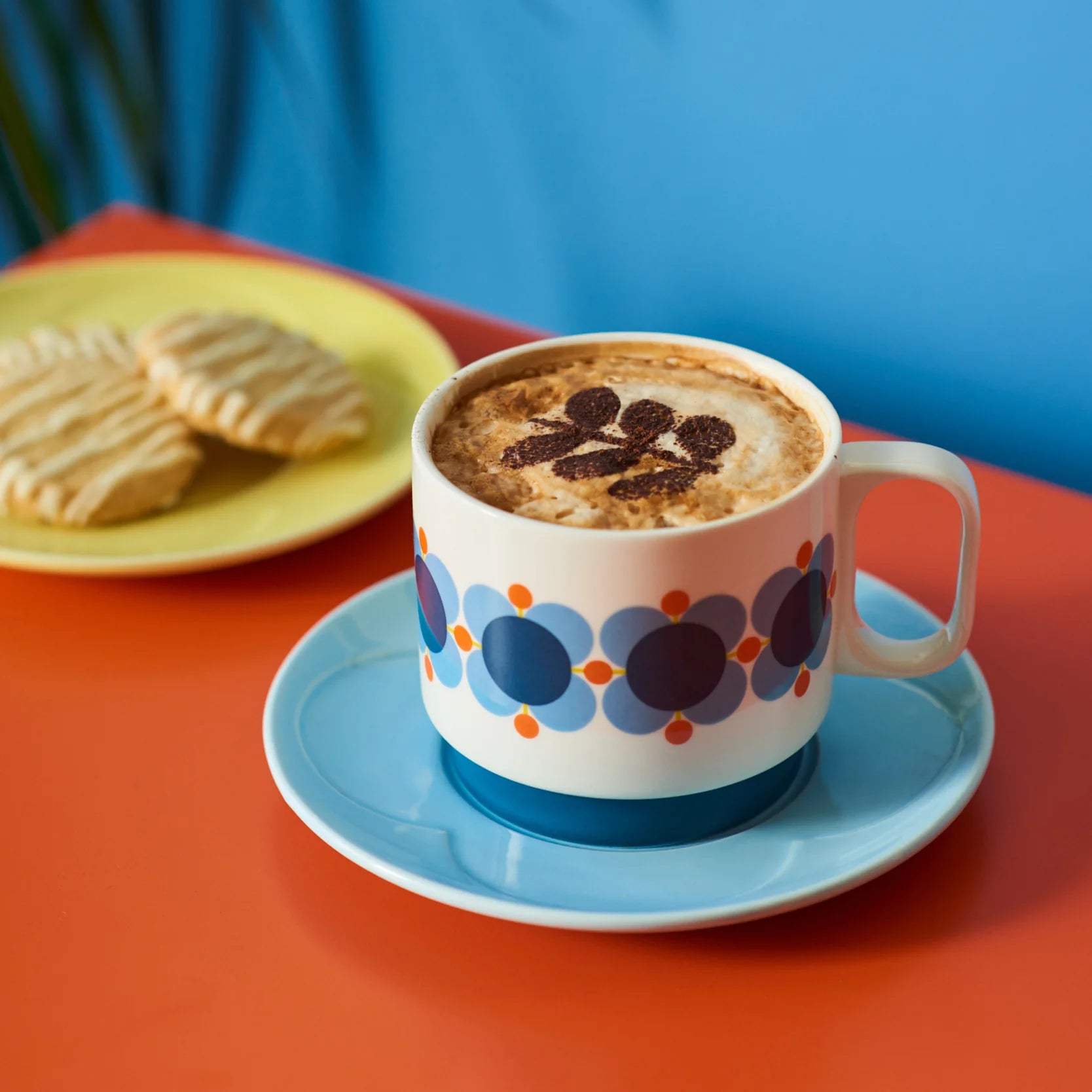 Fab Gifts | Orla Kiely Atomic Flower Tea Cup & Saucer Set of 2 by Weirs of Baggot Street