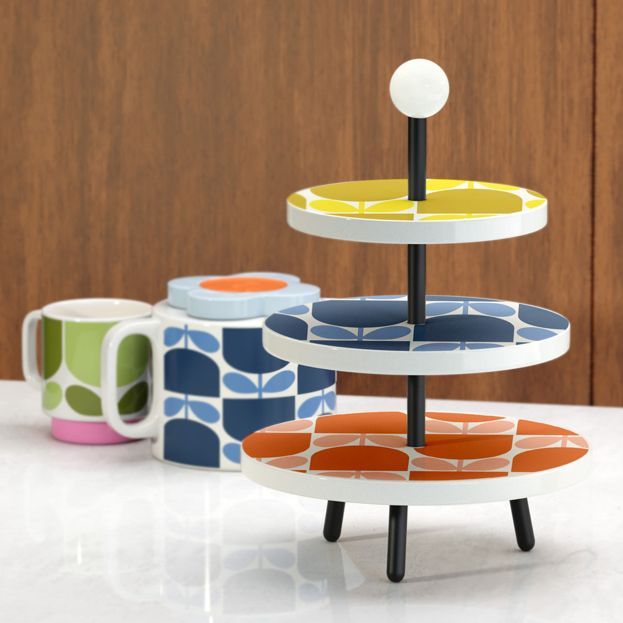 Fab Gifts | Orla Kiely Block Flower Cupcake Stand by Weirs of Baggot Street