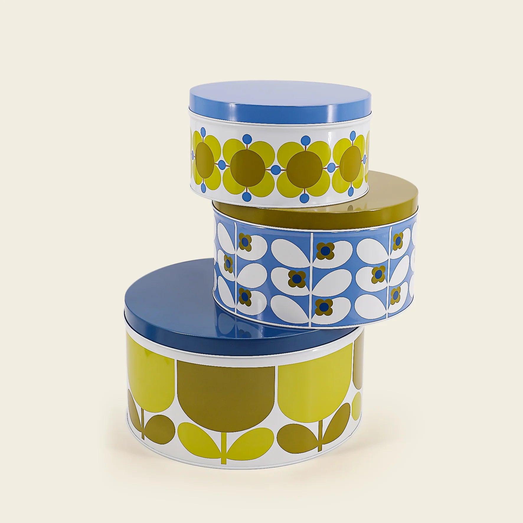 Fab Gifts | Orla Kiely Sunflower Sky Nesting Cake Tins Set Of 3 by Weirs of Baggot Street
