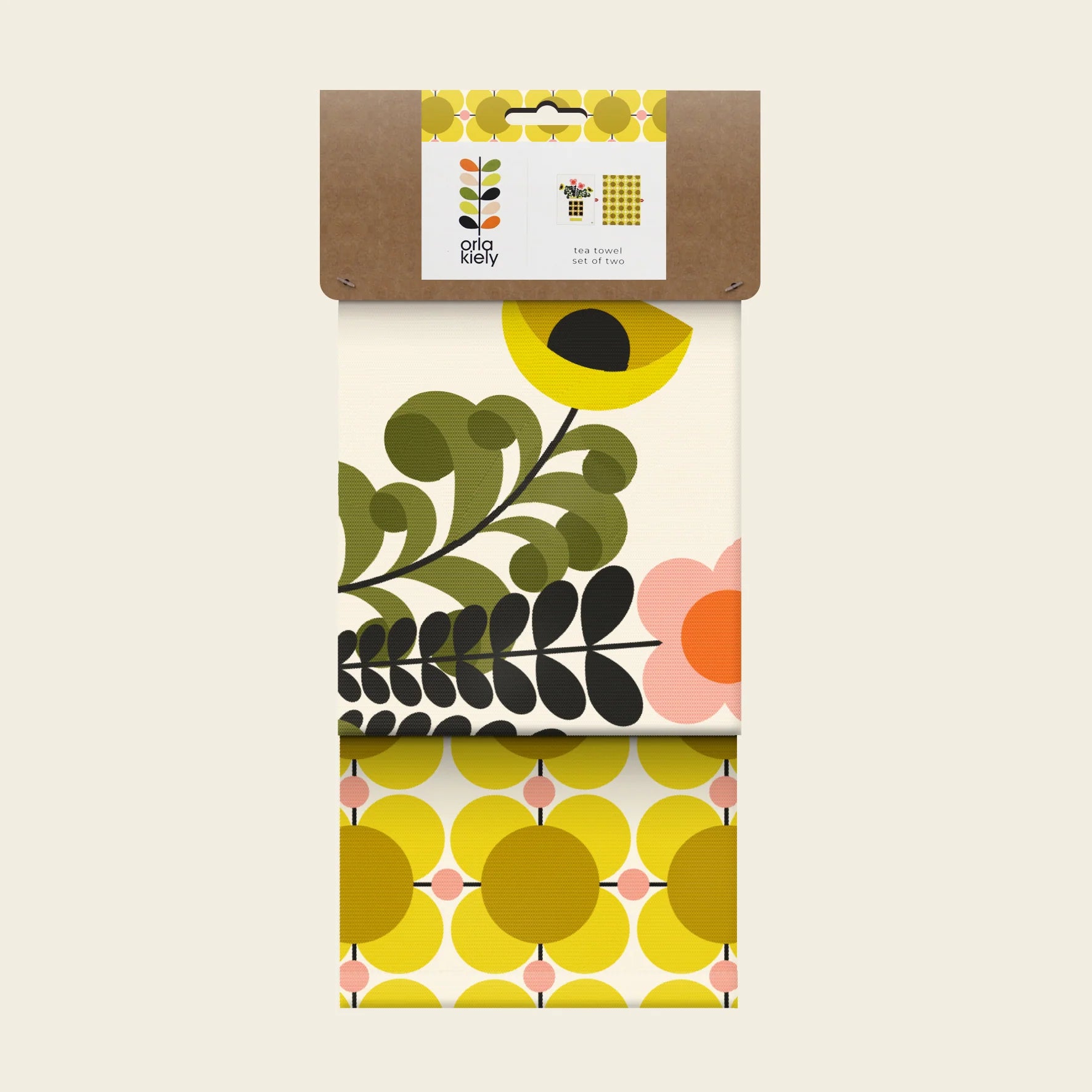 Fab Gifts | Orla Kiely Vase Of Flowers Tea Towels Set of 2 by Weirs of Baggot Street