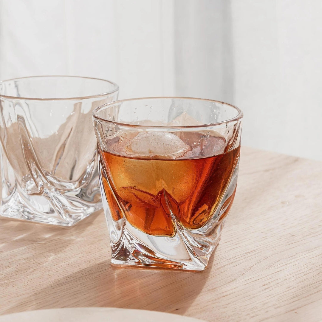 Fab Gifts | Twisted Whiskey Glasses Pair by Weirs of Baggot Street