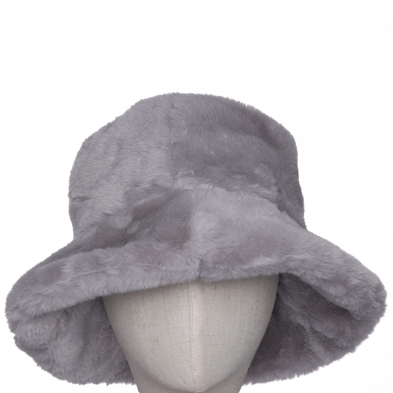 Fab Gifts | Winter Accessories Faux Fur Bucket Hat Grey by Weirs of Baggot Street