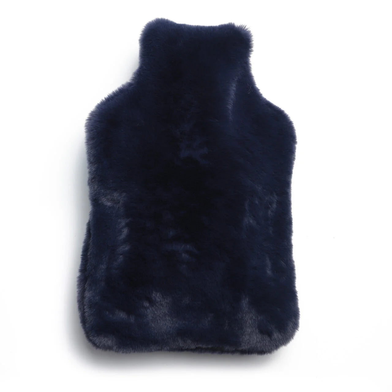 Fab Gifts | Winter Accessories Faux Fur Hot Water Bottle Cover Navy by Weirs of Baggot Street