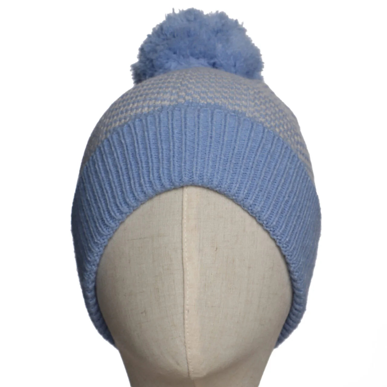 Fab Gifts | Winter Accessories Winter Beanie Herringbone Blue by Weirs of Baggot Street