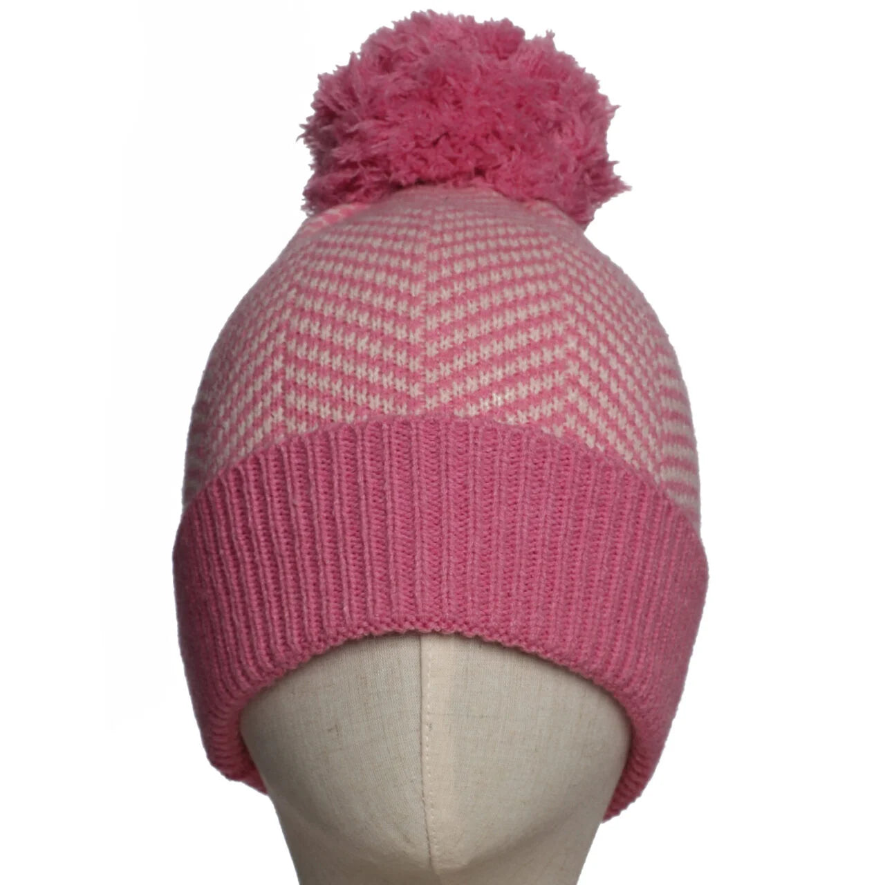 Fab Gifts | Winter Accessories Winter Beanie Herringbone Pink by Weirs of Baggot Street