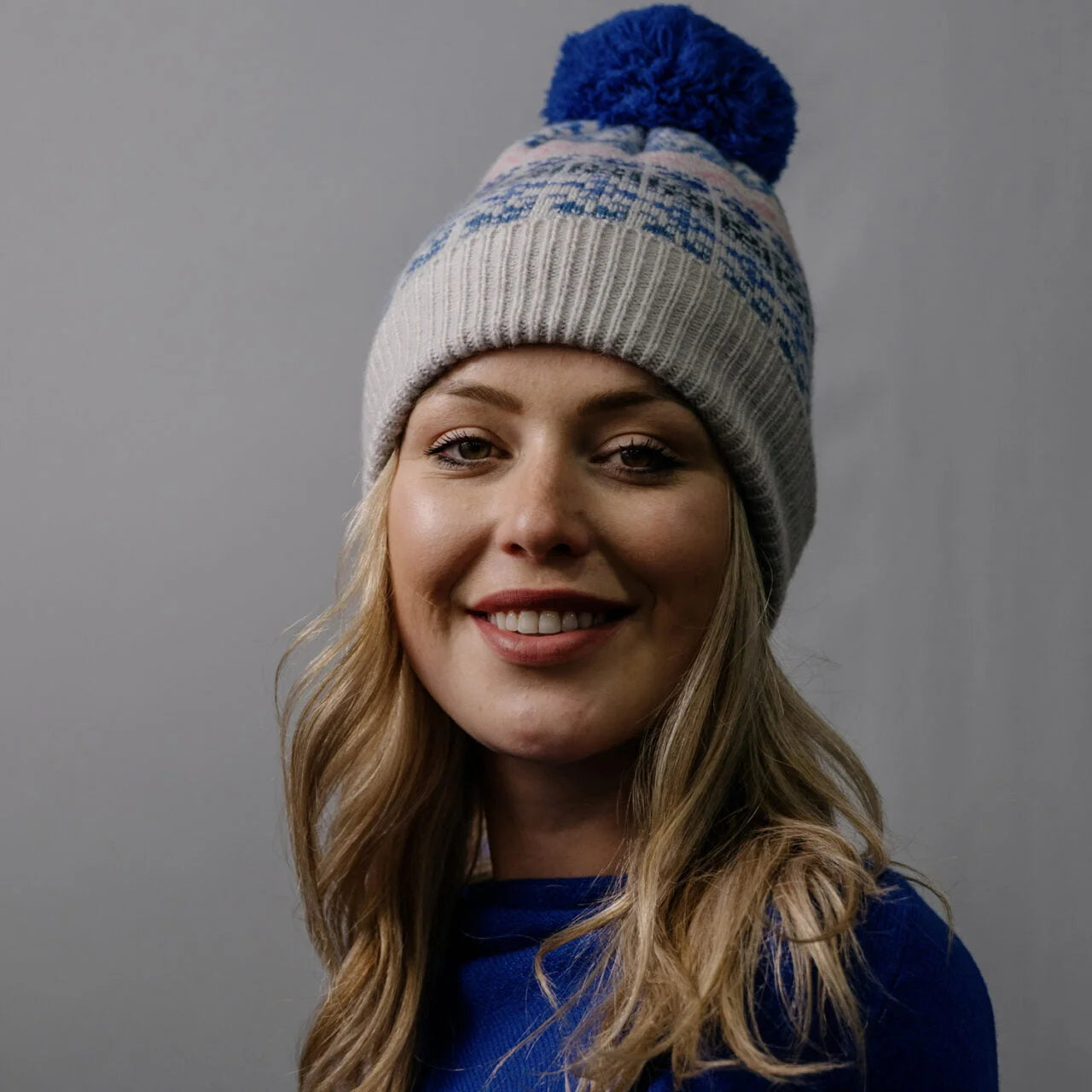 Fab Gifts | Winter Accessories Winter Beanie Nordic Blue by Weirs of Baggot Street