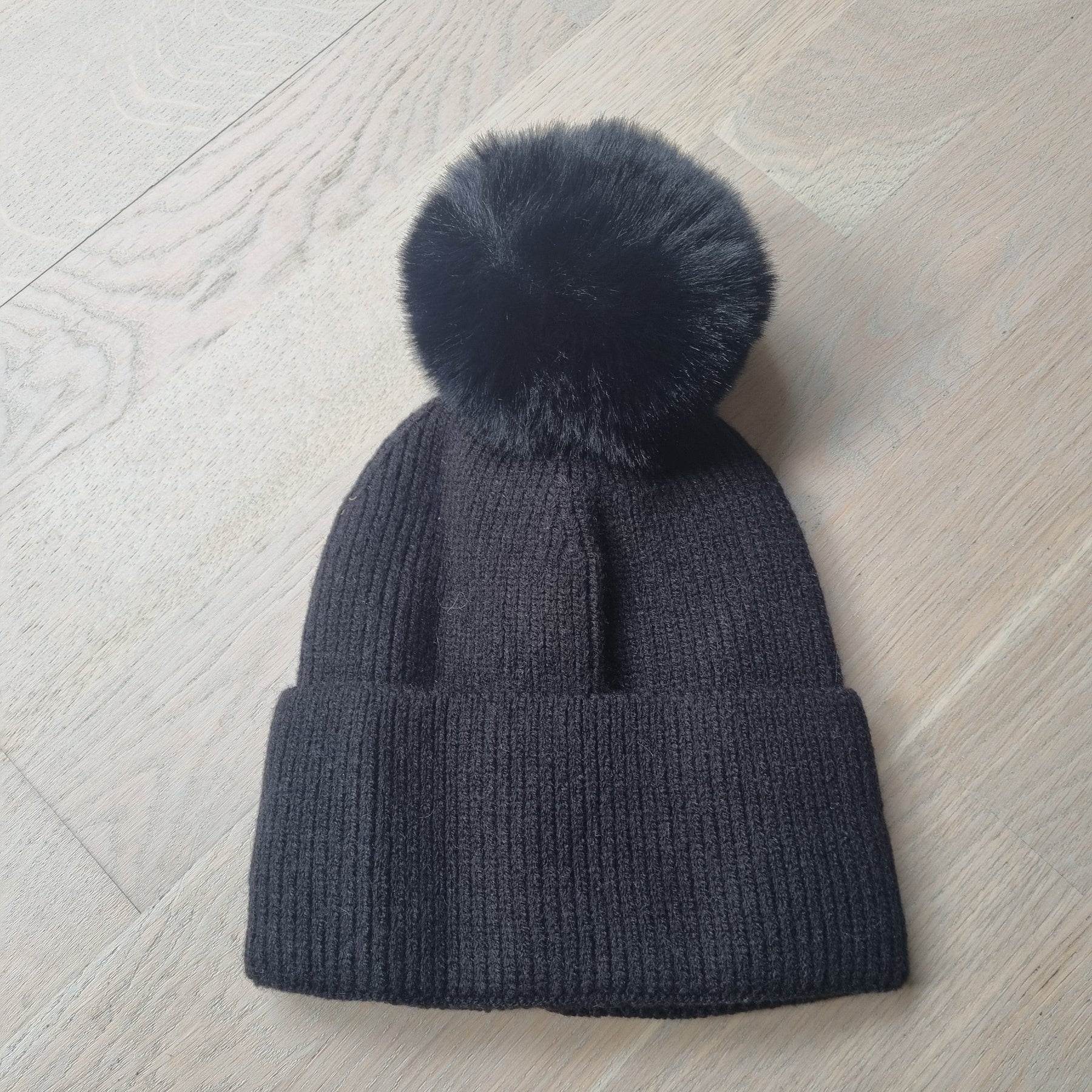 Fab Gifts | Winter Accessories Winter Beanie Pom Pom Black by Weirs of Baggot Street