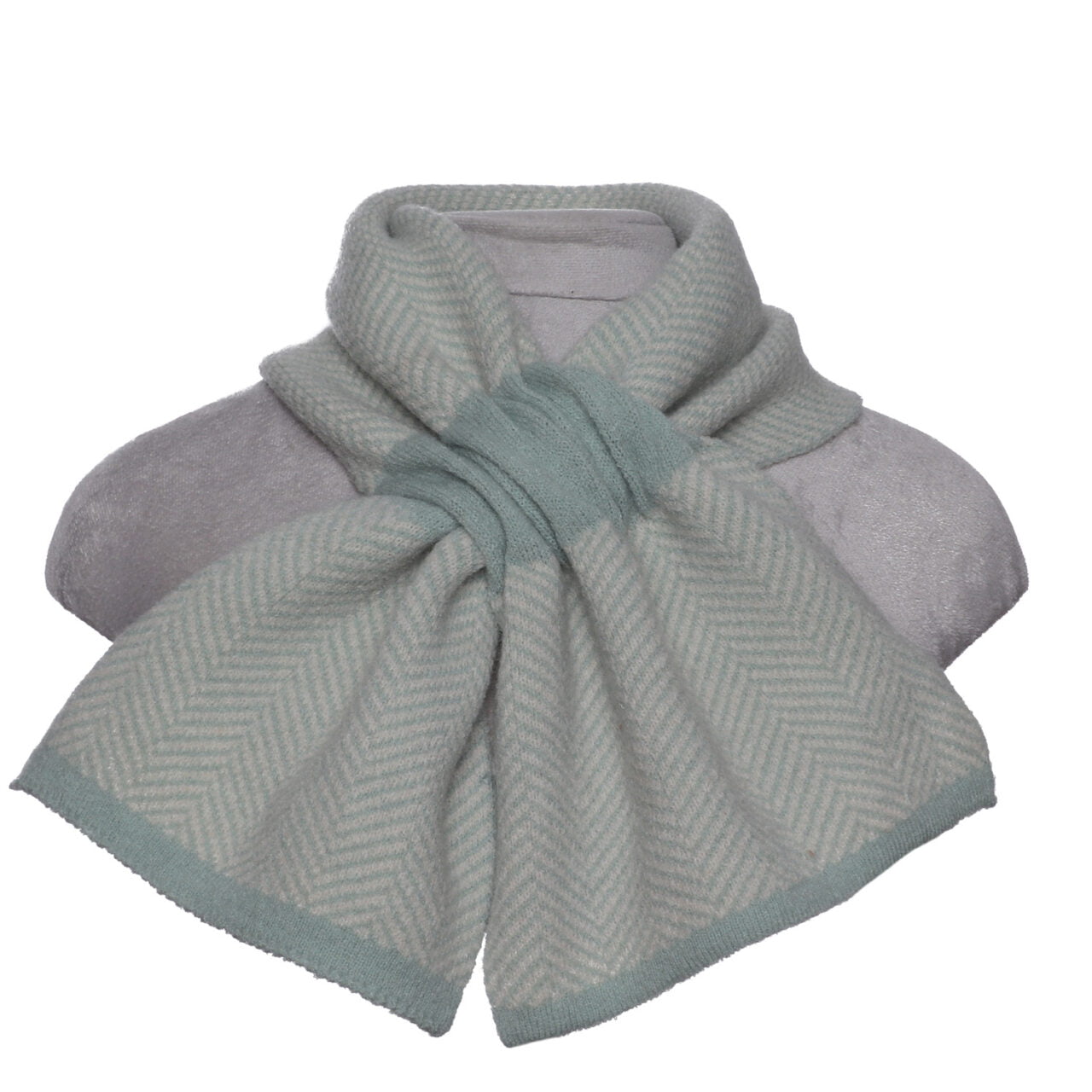 Fab Gifts | Winter Accessories Winter Pull Through Scarf Herringbone Green by Weirs of Baggot Street]