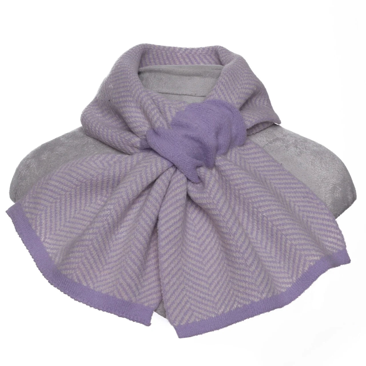 Fab Gifts | Winter Accessories Winter Pull Through Scarf Herringbone Lilac by Weirs of Baggot Street