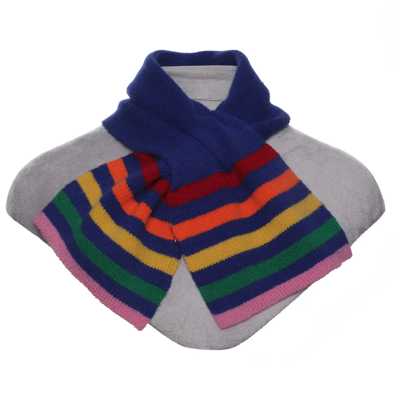 Fab Gifts | Winter Accessories Winter Pull Through Scarf Knit Rainbow Blue by Weirs of Baggot Street