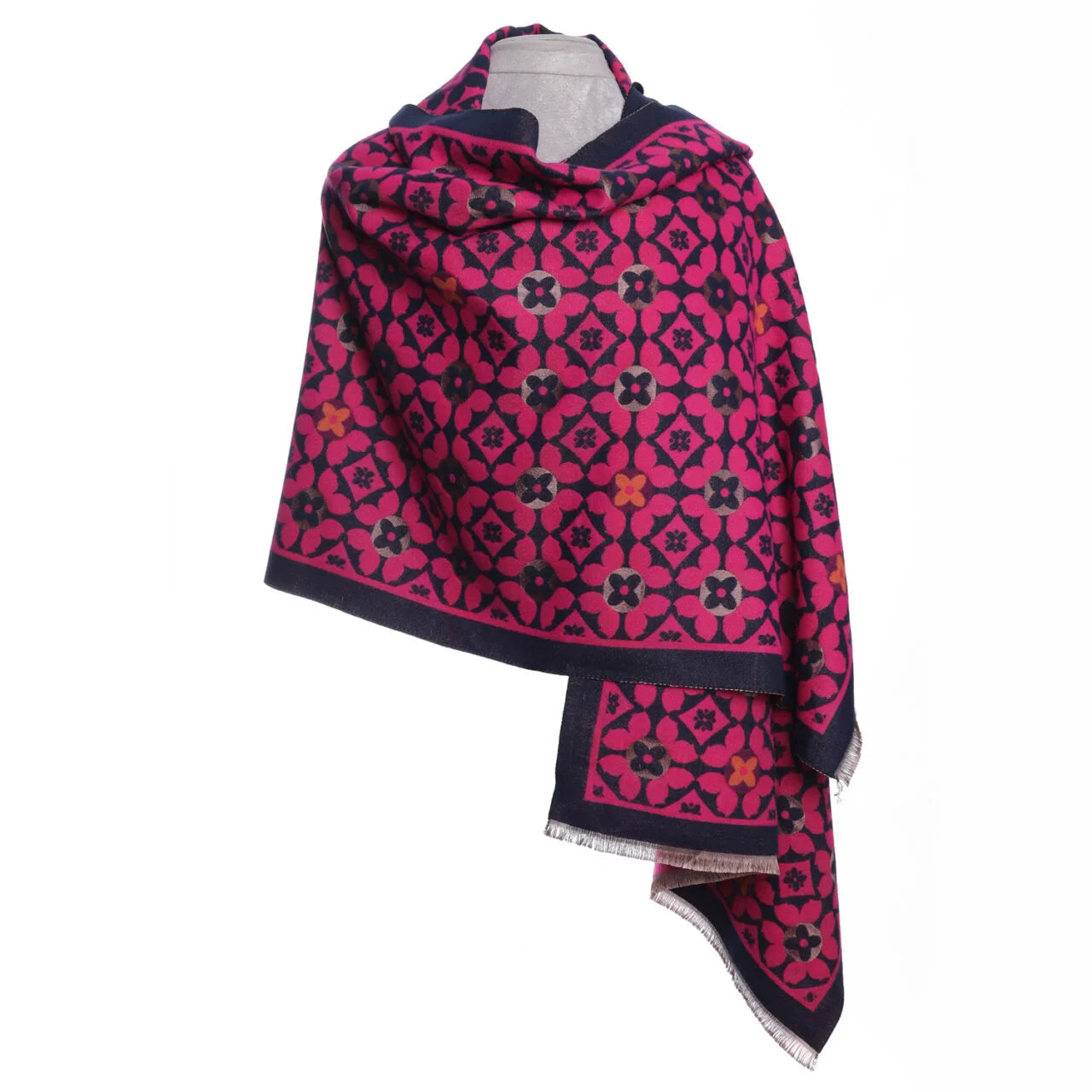 Fab Gifts | Winter Accessories Wrap Reversible Hot Pink by Weirs of Baggot Street