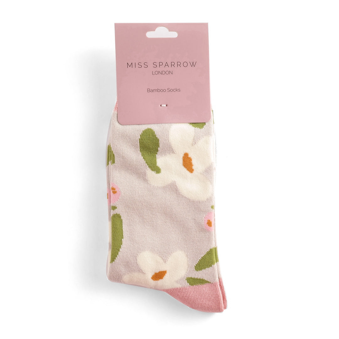Fabulous Gifts Apparel Falling Daisies Socks Silver by Weirs of Baggot Street