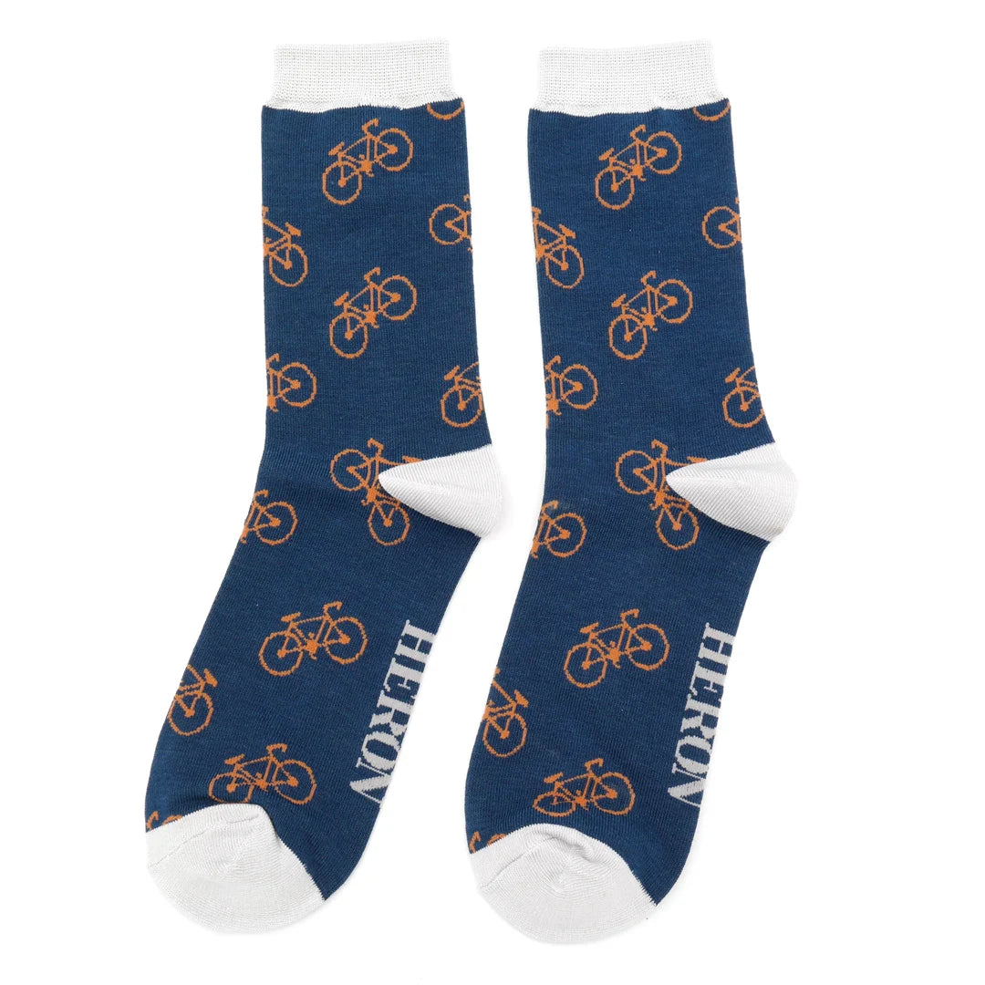 Fabulous Gifts Apparel Men's Bikes Socks Navy by Weirs of Baggot Street