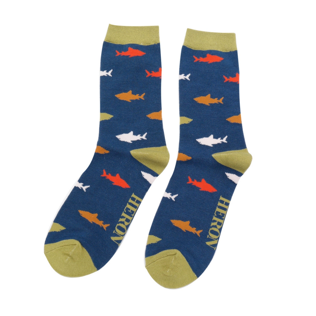 Fabulous Gifts Apparel Men's Sharks Socks Navy by Weirs of Baggot Street