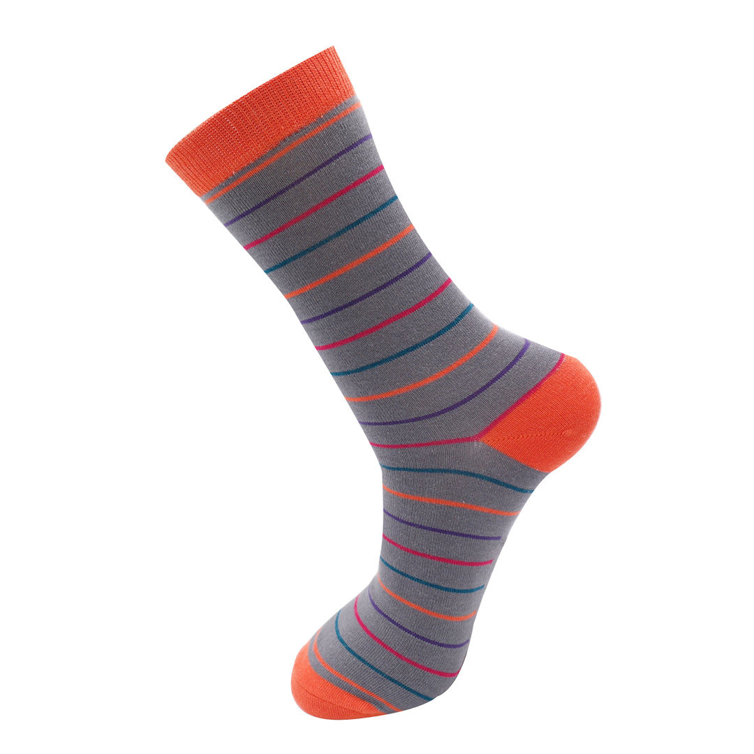 Fabulous Gifts Apparel Men's Thin Stripes Socks Grey by Weirs of Baggot Street