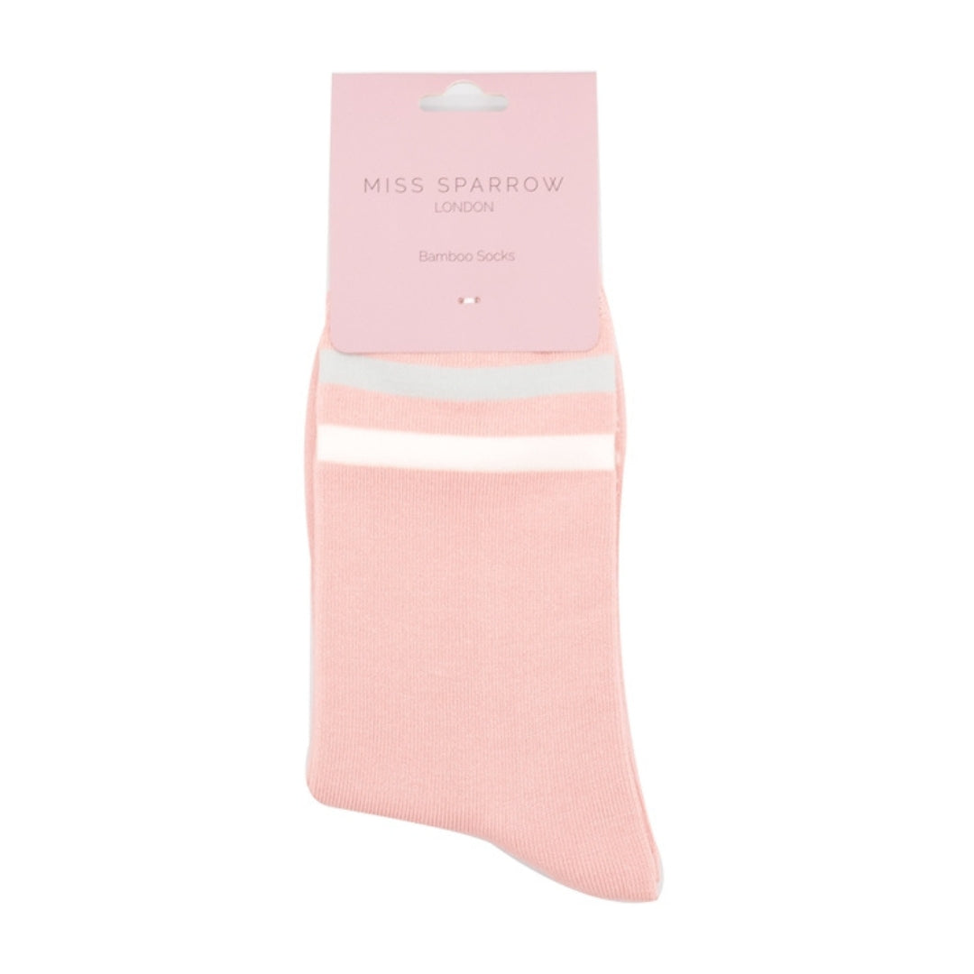 Fabulous Gifts Apparel Sport Stripes Socks Dusky Pink by Weirs of Baggot Street