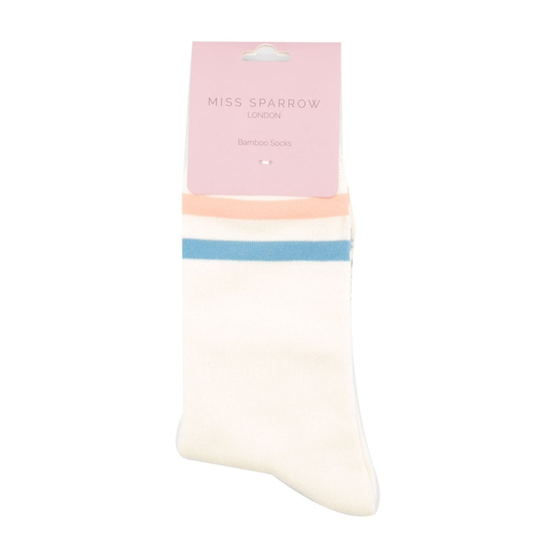 Fabulous Gifts Apparel Sport Stripes Socks White by Weirs of Baggot Street