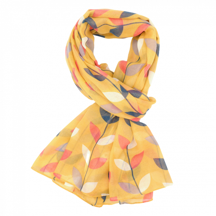 Fabulous Gifts Apparel Vines & Leaves Scarf Yellow by Weirs of Baggot Street