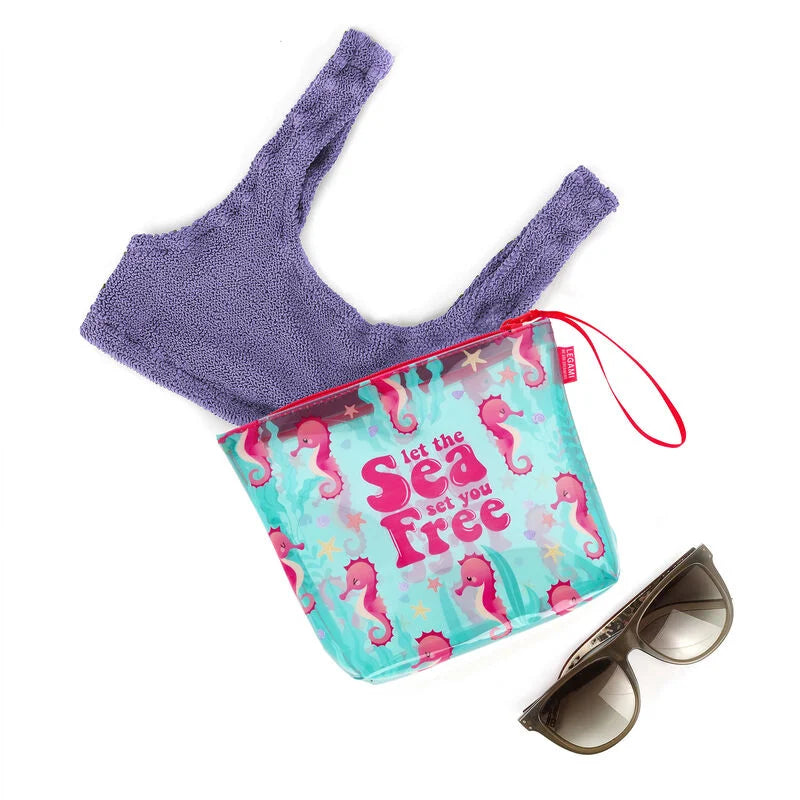 Fabulous Gifts Beach Accessories Legami Beach Pouch - Seahorse by Weirs of Baggot Street