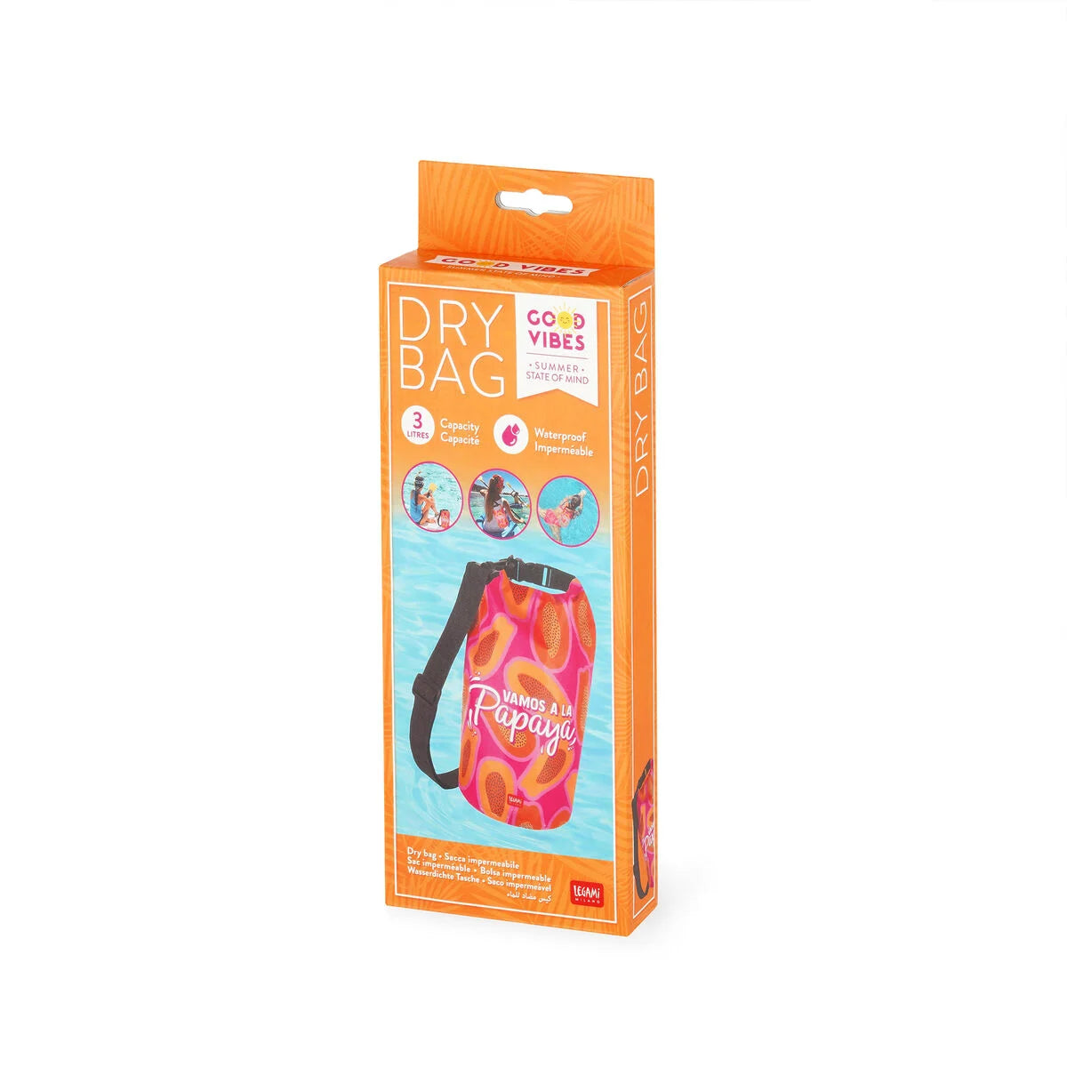 Fabulous Gifts Beach Accessories Legami Dry Bag 3L - Papaya by Weirs of Baggot Street