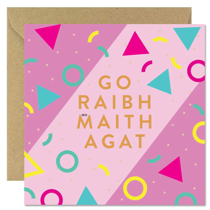 Fabulous Gifts Bold Bunny Go Raibh Maith Agat Shape Card by Weirs of Baggot Street