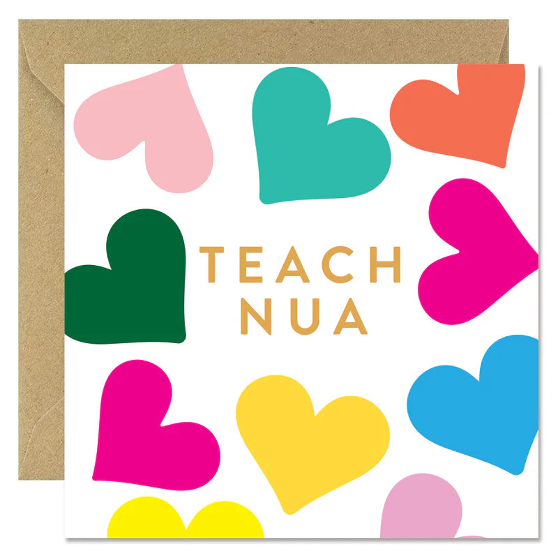 Fabulous Gifts Bold Bunny Teach Nua Hearts Card by Weirs of Baggot Street