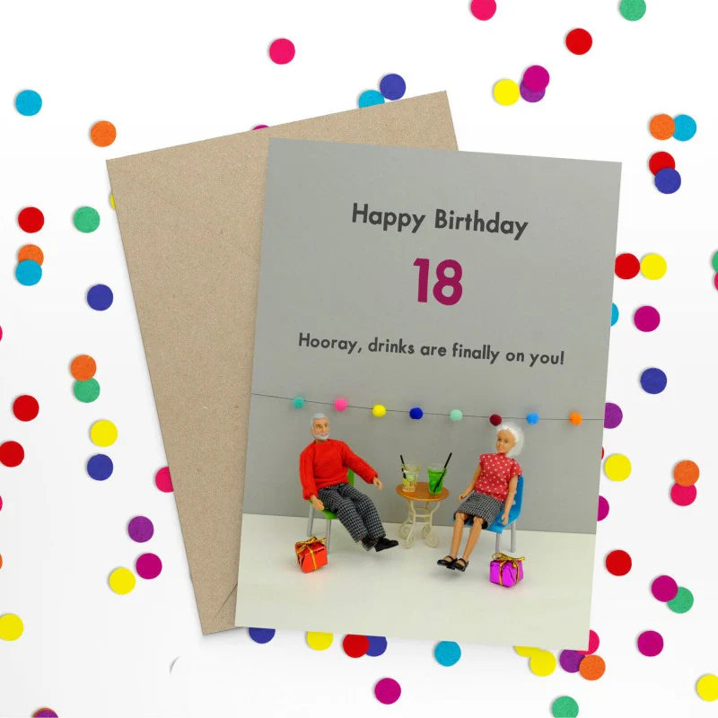 Fabulous Gifts Bold (Jeff&Jan) Hb 18 Drinks Finally On You Card by Weirs of Baggot Street