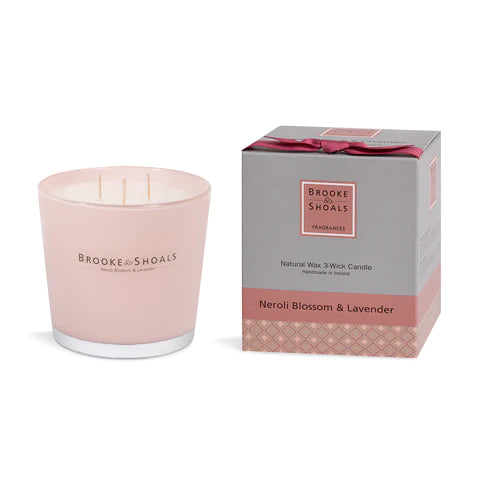 Fabulous Gifts Brooke & Shoals 3 Wick Candle Neroli & Lavender by Weirs of Baggot Street