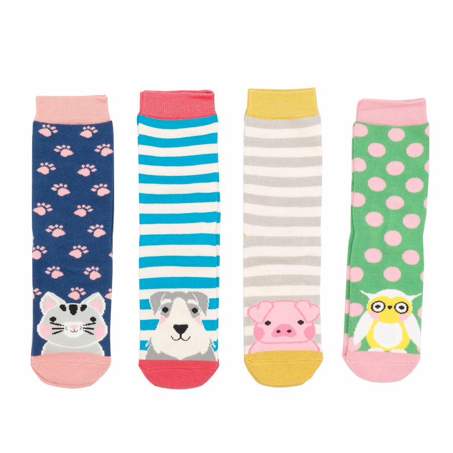 Fabulous Gifts Bubs Kids Girls Animal Socks Box 4-6Y by Weirs of Baggot Street