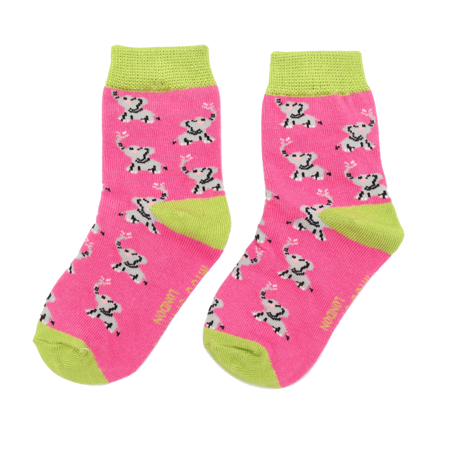 Fabulous Gifts Bubs Kids Miss Sparrow Girls Elephants Socks Pink 2-3Y by Weirs of Baggot Street