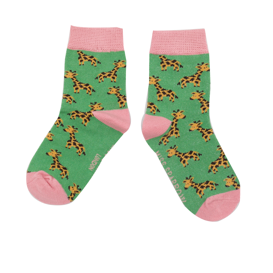Fabulous Gifts Bubs Kids Miss Sparrow Girls Giraffes Socks Green 2-3Y by Weirs of Baggot Street
