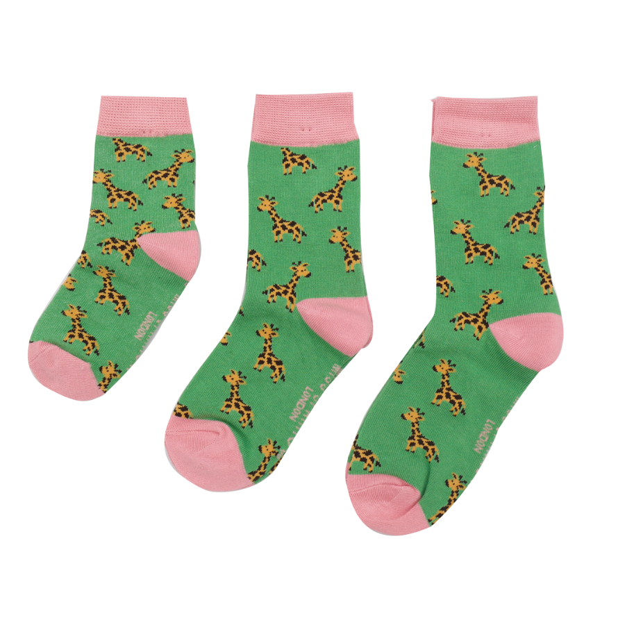 Fabulous Gifts Bubs Kids Miss Sparrow Girls Giraffes Socks Green 2-3Y by Weirs of Baggot Street